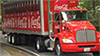 Photo of a Coca-Cola hybrid electric delivery truck