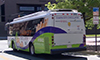 Photo of a hybrid electric shuttle bus