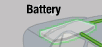 Battery (highlighted): The battery stores energy generated from the gasoline engine or, during regenerative braking, from the electric motor. Since the battery powers the vehicle at low speeds, it is larger and holds much more energy than batteries used to start conventional vehicles.