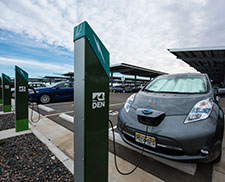 Photo of a plug-in hybrid vehicle fueling.